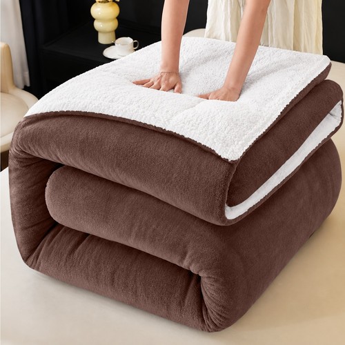 Double sided sherpa blanket - double,