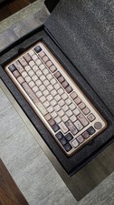 New Akko MU02 Mechanical Keyboard 75% Hot Swap Tactile Switches Wooden Tri Mode