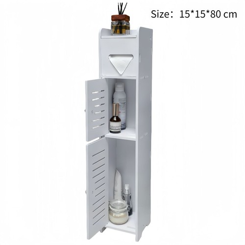 Free standing white toilet - standing,