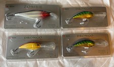 DRENNAN E-SOX DRONGO & ZOMBIE FLOATING PIKE LURES x 4 In Packets