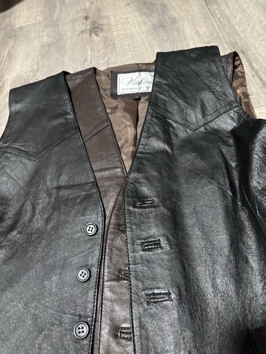 Men leather vest xl - men’s,