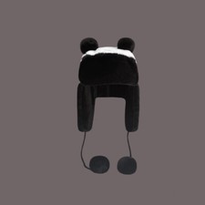Hat Russian Ushanka Trapper Cap Earflap Pom Pom Women Panda Faux Fur Fluffy
