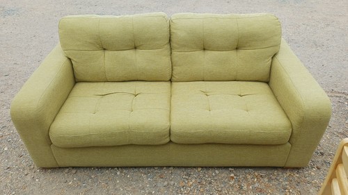Harveys green fabric seater - harveys, 3
