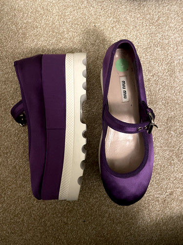 Bnwt miu purple white - purple, &