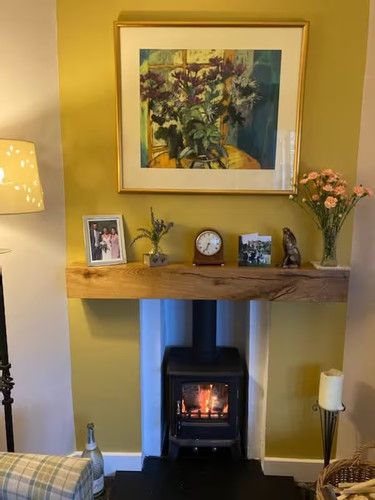Oak mantel fireplace - oak,