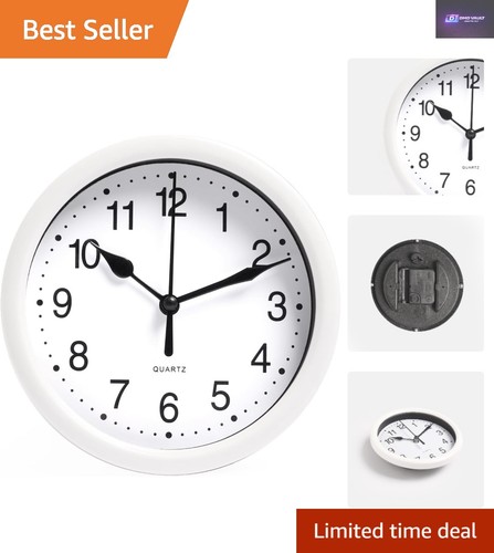 Stylish white wall clock - wall,