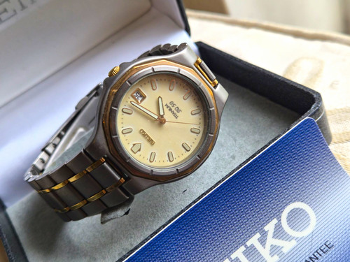 Seiko titanium two tone - seiko, sq