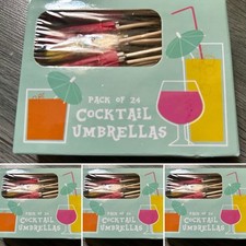 Paper Cocktail Umbrellas Mixed