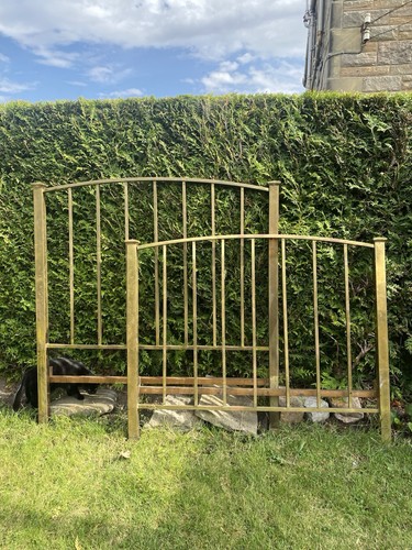 Antique double brass bed - brass, frame