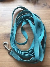 Shires Blue Turquoise Lunge Rein Approx 24’6” Long 1” Wide