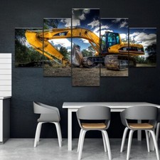 5 Panel Canvas Excavator