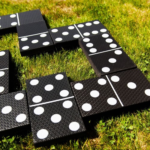 Giant dominoes garden patio - garden,