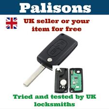 Full remote key fob for Peugeot 207 307  2 buttons 433mhz  CE0536  2006-2010