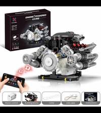 V8 Engine Building Blocks Kit 689pcs STEM Building Block Programmable Remote Con