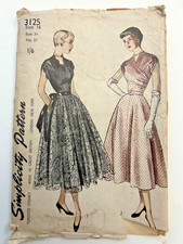 Simplicity 3125 Vintage 1950's