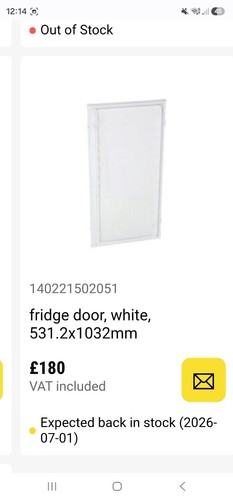Zanussi fridge door - zanussi,