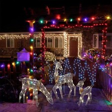 1 or 3 Light-Up 2D Reindeer