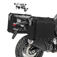 Aluminium panniers set - aluminium,
