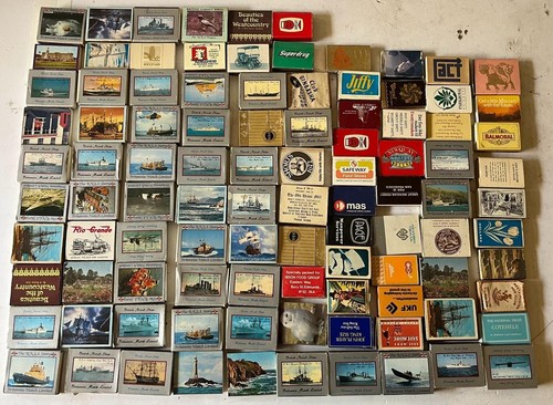 100 old vintage matchboxes - 100,