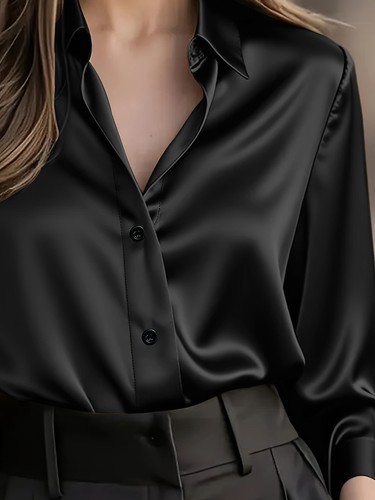 Women silk satin shirt ladies - silk,