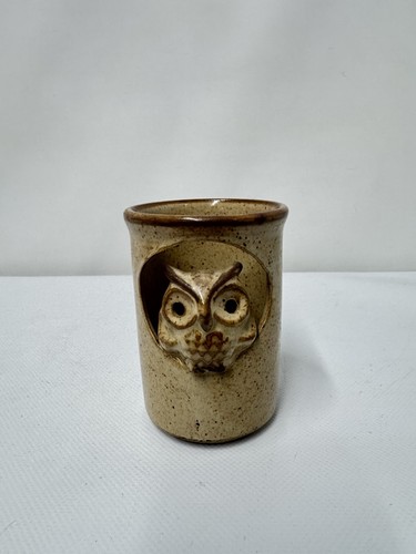 Vintage stoneware owl utensil - vintage,