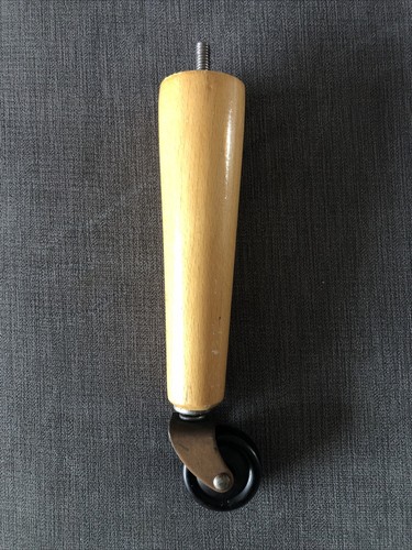 Vintage beech bed castors - beech,