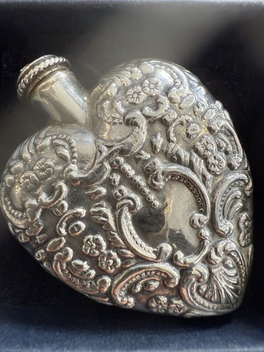 Sterling silver scent bottle - scent,