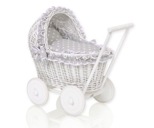White wicker push-along