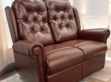 New Queen Anne Chesterfield Two Seater ComfyEx Exhibition Sofa By Sitting Pretty