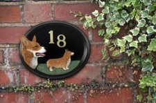 Hand Painted Corgi Dog House