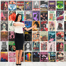 ROCK POP MUSIC CONCERT POSTERS VINTAGE PRINTS RETRO GIG A4 A2 LAMINATED