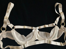 Bordelle shelf bra 1/4 cup S caramel bondage 32B 32C 34A 34B open cup