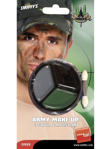 Army fancy dress make - up, face