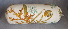 Handmade Natural Nautical Coral Seashell Bolster Neck Roll Pillowcase Cover