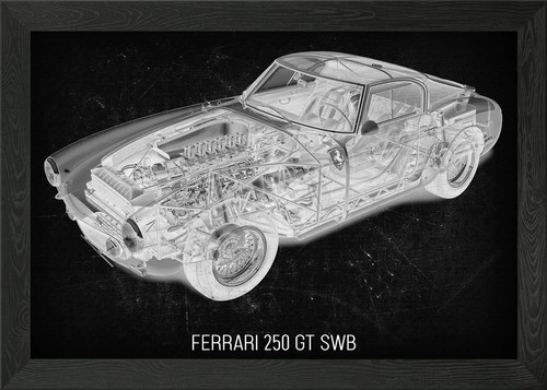 Ferrari 250 swb framed wall - 250,