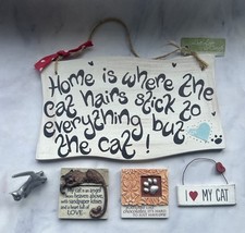 Cat Sign Plaque Magnet Bundle