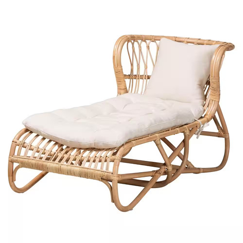 Delara natural rattan chaise - natural,
