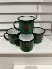 Set of Tanqueray Gin Enamel Metal Mugs