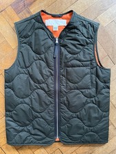 Arket Quilted Liner Vest Gilet 2-in-1 Thermore 50 Green Orange Puffer