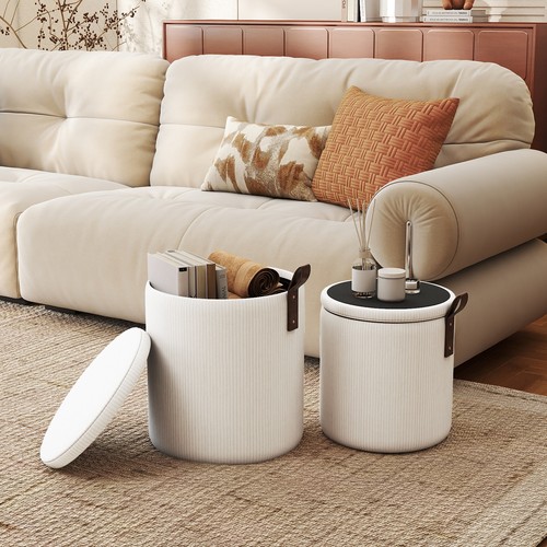 Corduroy foot rest coffee - rest,