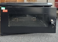 Lockable 6U–9U (likely 6U) wall-mount network/server cabinet
