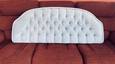 Double velour bed headboard