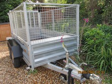 Used/Secondhand Indespension 2600kg 8x4 goods trailer with mesh cage sides