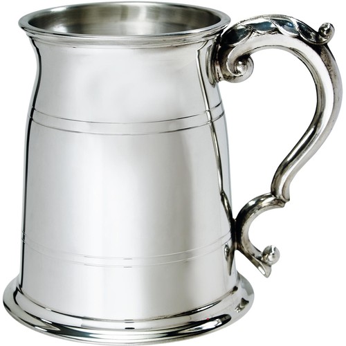 Pewter tankard pint - pewter, old