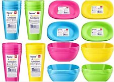 12pc Set Plastic Plates Bowls