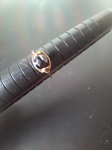 Dainty black faceted bead - dainty,