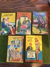 Five vintage saucy humour - ,
