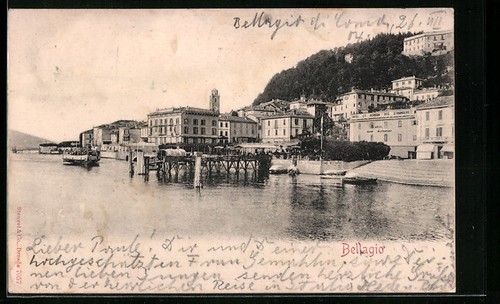 Postcard bellagio water view - postcard,