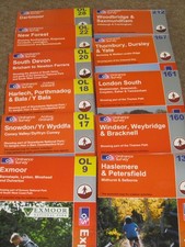 OS Ordnance Survey  Explorer maps - assorted editions - very good condition