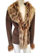 Real suede&real Mongolian fur